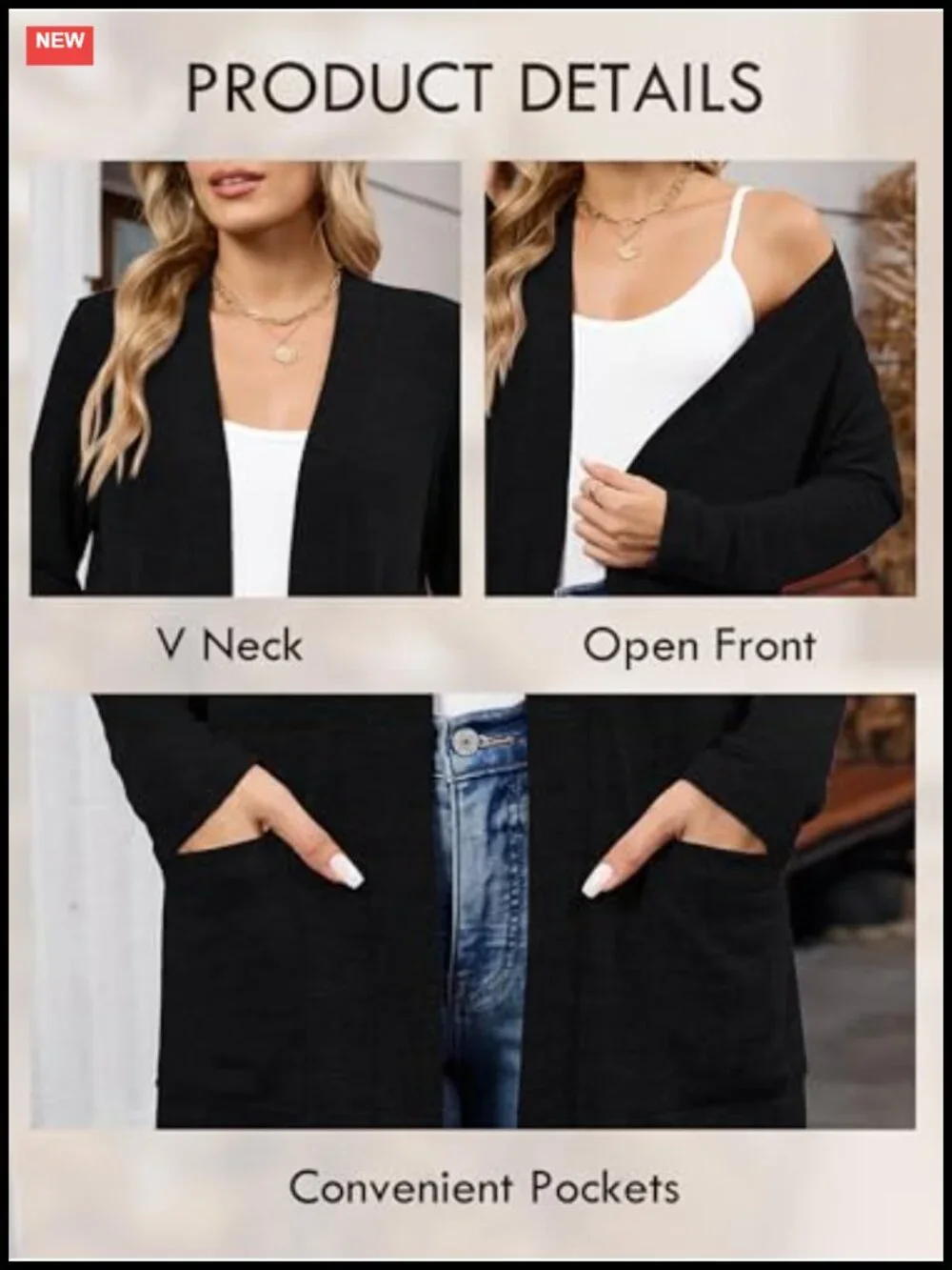 Lightweight Long Sleeve Cardigan with Pockets